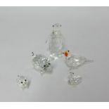 Swarovski Small pig, Parrot, orange beak 294047 Pelican 171899 Penguin, Large 0 10009 Pig, medium,