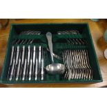 An extensive Danish silver plated canteen of cutlery, stamped 'Blanca Solvplate'.