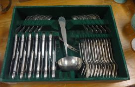 An extensive Danish silver plated canteen of cutlery, stamped 'Blanca Solvplate'.