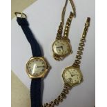 Avia, a ladies 9ct gold wristwatch with 9ct bracelet (approx 16.5gms), Majex, a ladies wristwatch