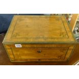 A 19th century faded rosewood? campaign dressing box,