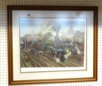 Terence Cuneo, reproduction print, no.667/850, signed 'The Elizabethan' with certificate, also