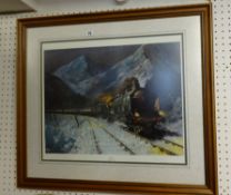 Terence Cuneo, reproduction print, no.228/850, signed, 'Simplon Orient Express' with certificate,