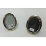 Concorde, a pair of small silver oval photo frames 11cm x 8.5cm.