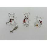 Swarovski Kris Bear on Skates 193011 Kris Bear with honeypo 213068 Kris Bear with Skis 234710