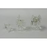 Swarovski Elephant, Baby 191371 Elephant, Large 015169 Elephant, Small 151489