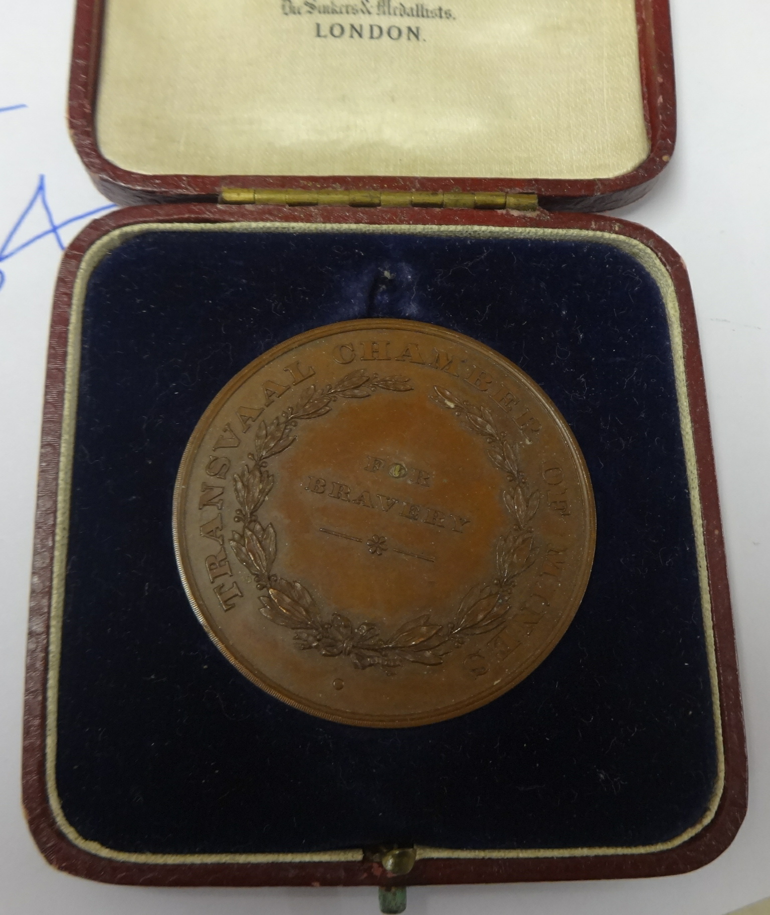 'Award for Bravery' a single bronze medallion inscribed to 'W.C.Weekes, In Recognition of his - Image 3 of 3