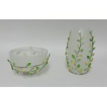 Swarovski Bowl, Leaves Jonquil 719498 Swarovski Vase, Leaves Jonquil 660733