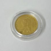 Victorian 1887 gold half sovereign