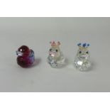 Swarovski Happy Ducks, Lovable Lila 1041292 Happy Ducks, Royal Wedding 1117976