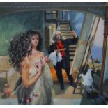 Robert Lenkiewicz (1941-2002), Reflections 'Painter with Anna, St Antony Theme', limited edition