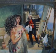 Robert Lenkiewicz (1941-2002), Reflections 'Painter with Anna, St Antony Theme', limited edition