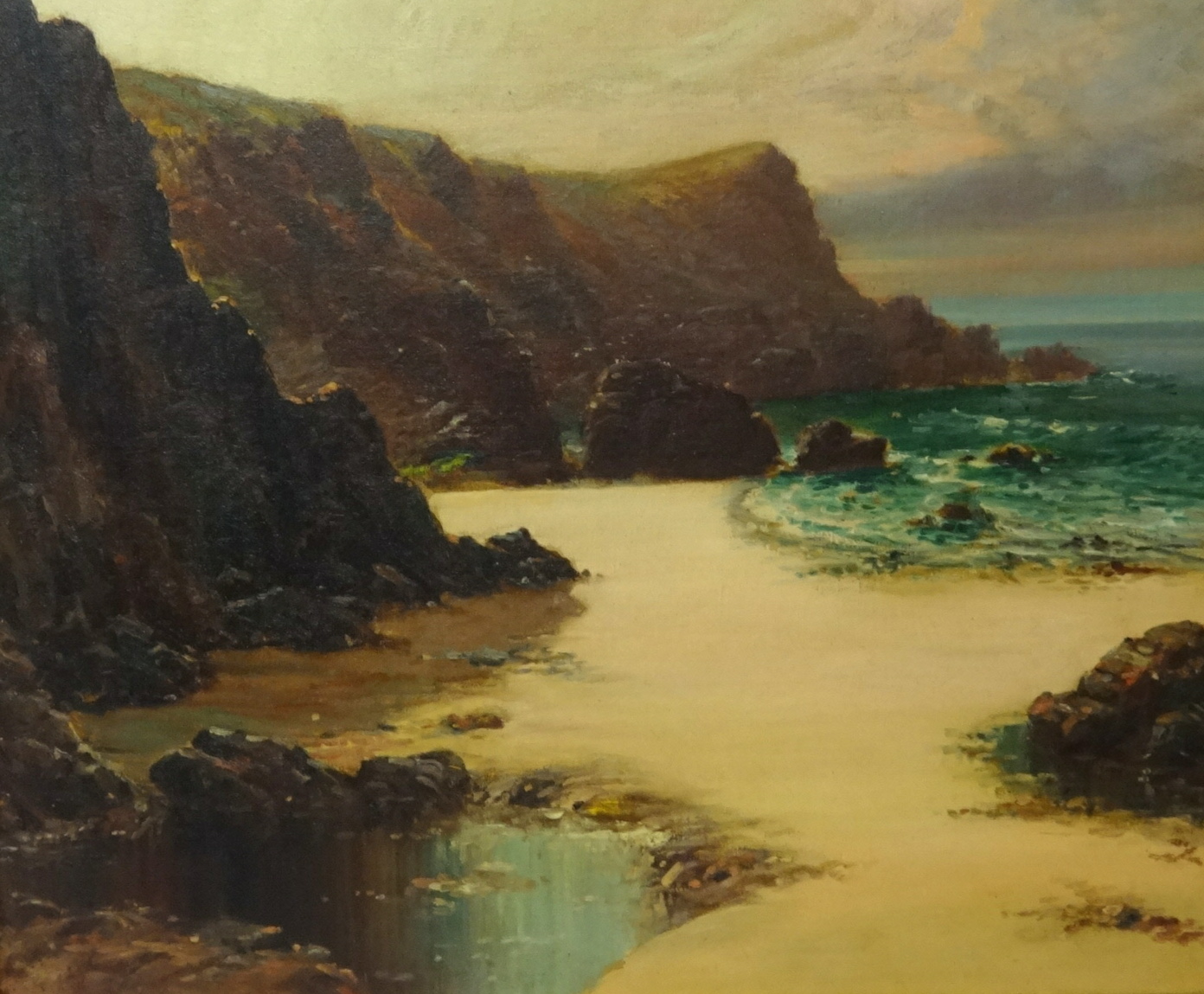 Garstin Cox (1892-1933), oil on canvas, signed, 'The Lizard, Cornwall', possibly Kynance Cove (light