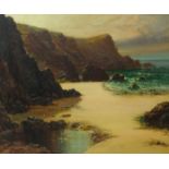 Garstin Cox (1892-1933), oil on canvas, signed, 'The Lizard, Cornwall', possibly Kynance Cove (light