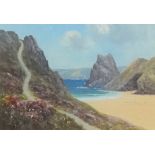 H.W.Hicks (1880 - 1944), watercolour, signed, 'Kynance Cove', 25cm x 35cm