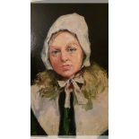 Robert Lenkiewicz (1941-2002) early signed original work, oil, 'Portrait of Anita', painted at