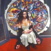 Robert Lenkiewicz (1941-2002), print, 'Anna, Stained Glass Window', Published by The