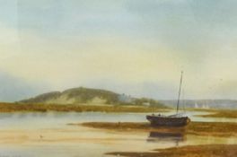 Simon Fox, watercolour, 'Burgh Island', 25cm x 35cm