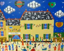 Brian Pollard, original acrylic on board, signed 'The Lodge Hotel, Kingsbridge', 59cm x 74cm,