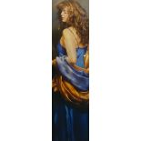 Robert Lenkiewicz (1941-2002), 'Karen in Blue', limited edition 218/475, signed and titled circa
