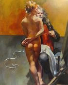 Robert Lenkiewicz (1941-2002), print, 'Painter with Woman', Published by The