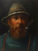 David.W.Haddon (Exhibited 1884-1911), oil on canvas, laid down on plywood panel, 'an Old Salt',