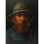 David.W.Haddon (Exhibited 1884-1911), oil on canvas, laid down on plywood panel, 'an Old Salt',