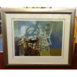 Robert Lenkiewicz (1941-2002), 'Chairs, Project 7, Still Life', signed limited edition print, signed