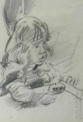 Robert Lenkiewicz (1941-2002), original drawing titled and signed to the image, 'Child in