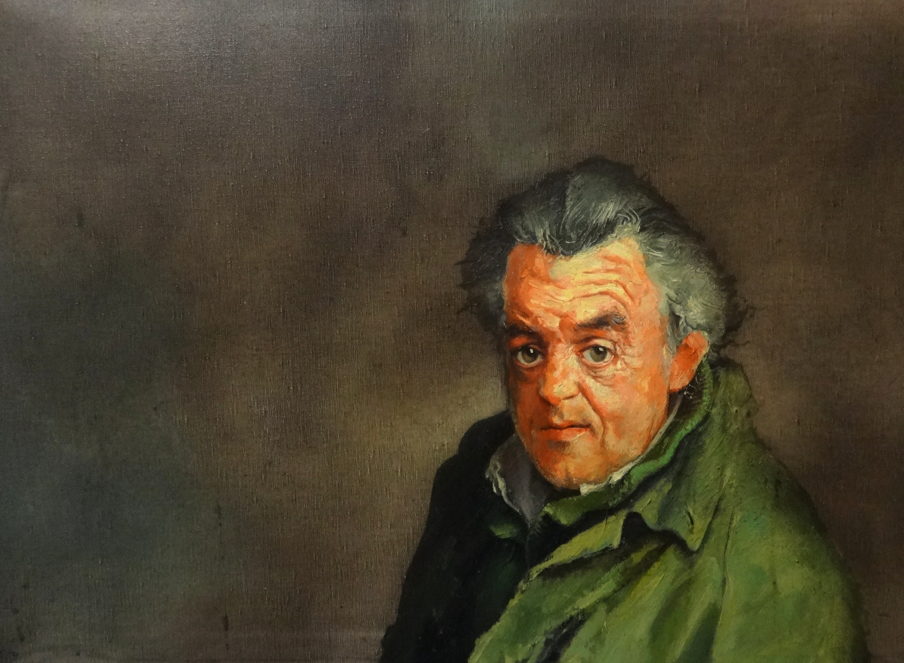 Robert Lenkiewicz (1941-2002), 'Joe in Green Coat', signed and titled verso 'Study R.O.Lenkiewicz '