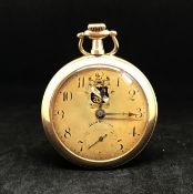 Cyma, 'Jack McLean' open face and keyless pocket watch, with screw back pocket watch.