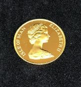 Queen Elizabeth II gold Isle of Man 1979 proof pound.