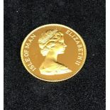 Queen Elizabeth II gold Isle of Man 1979 proof pound.