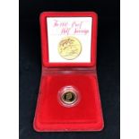 Royal Mint, 1980 proof half sovereign with certificate, cased.