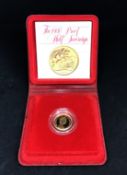 Royal Mint, 1980 proof half sovereign with certificate, cased.