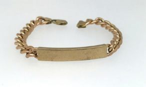 A 9ct gold ID bracelet, approx 9.30gms