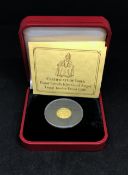 Pobjoy Mint, proof British Isles gold Angel, approx 1.55gms, with certificate, cased.