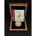 London Mint, Queen Elizabeth II proof double sovereign 2002 (15.96gms) with certificate, cased.