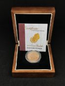 London Mint, Queen Elizabeth II proof double sovereign 2002 (15.96gms) with certificate, cased.