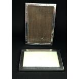 Two plain silver rectangular photo frames, the largest 18cm x 12cm (2), one maker by 'G & S Co