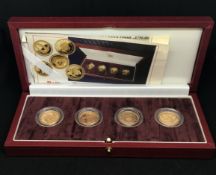 Royal Mint, UK pattern pounds in proof gold (4), 2003, total weight approx 19.61gms, cased.