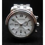 Blancpain, a fine gents stainless steel wristwatch chronograph, Case No.651.