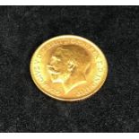 George V, 1913 gold sovereign.
