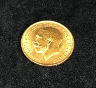 George V, 1913 gold sovereign.