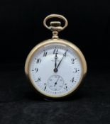 Elgin USA, gold filled screw back and front, fifteen jewelled, high movement pocket watch.