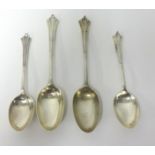 Four Edwardian silver table spoons by Josiah Williams & Co (George Maudsley Jackson & David
