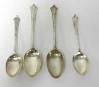 Four Edwardian silver table spoons by Josiah Williams & Co (George Maudsley Jackson & David