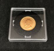 South Africa, quarter Krugerrand 2012, with certificate.