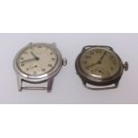 Two vintage gents wristwatches (silver and stainless steel)