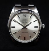 Rolex, a 1963 gents stainless steel Air King wristwatch, Model No.5500/0, Case No.986975, service